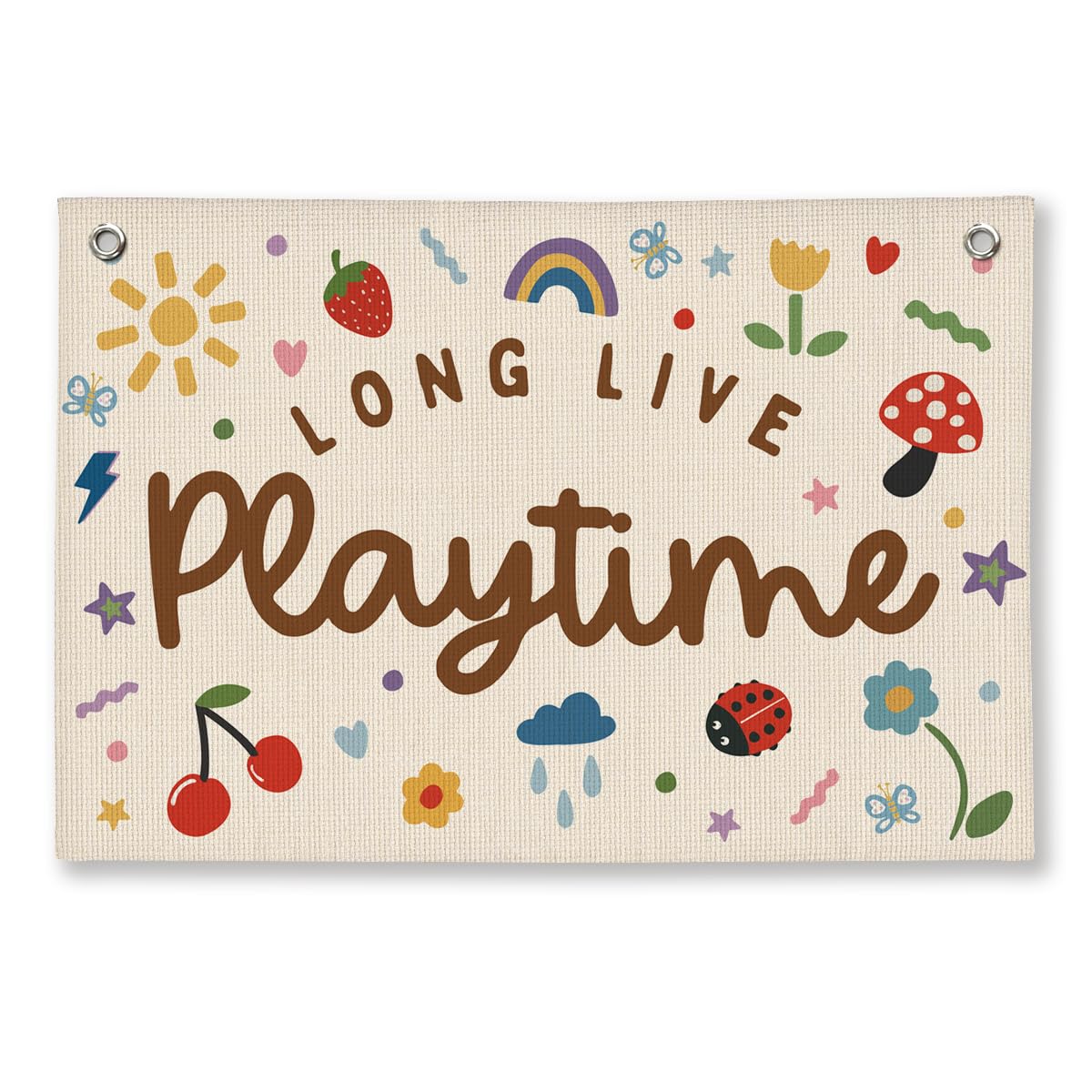 Playroom Kids Wall Decor Long Live Playtime Whimsical Classroom
