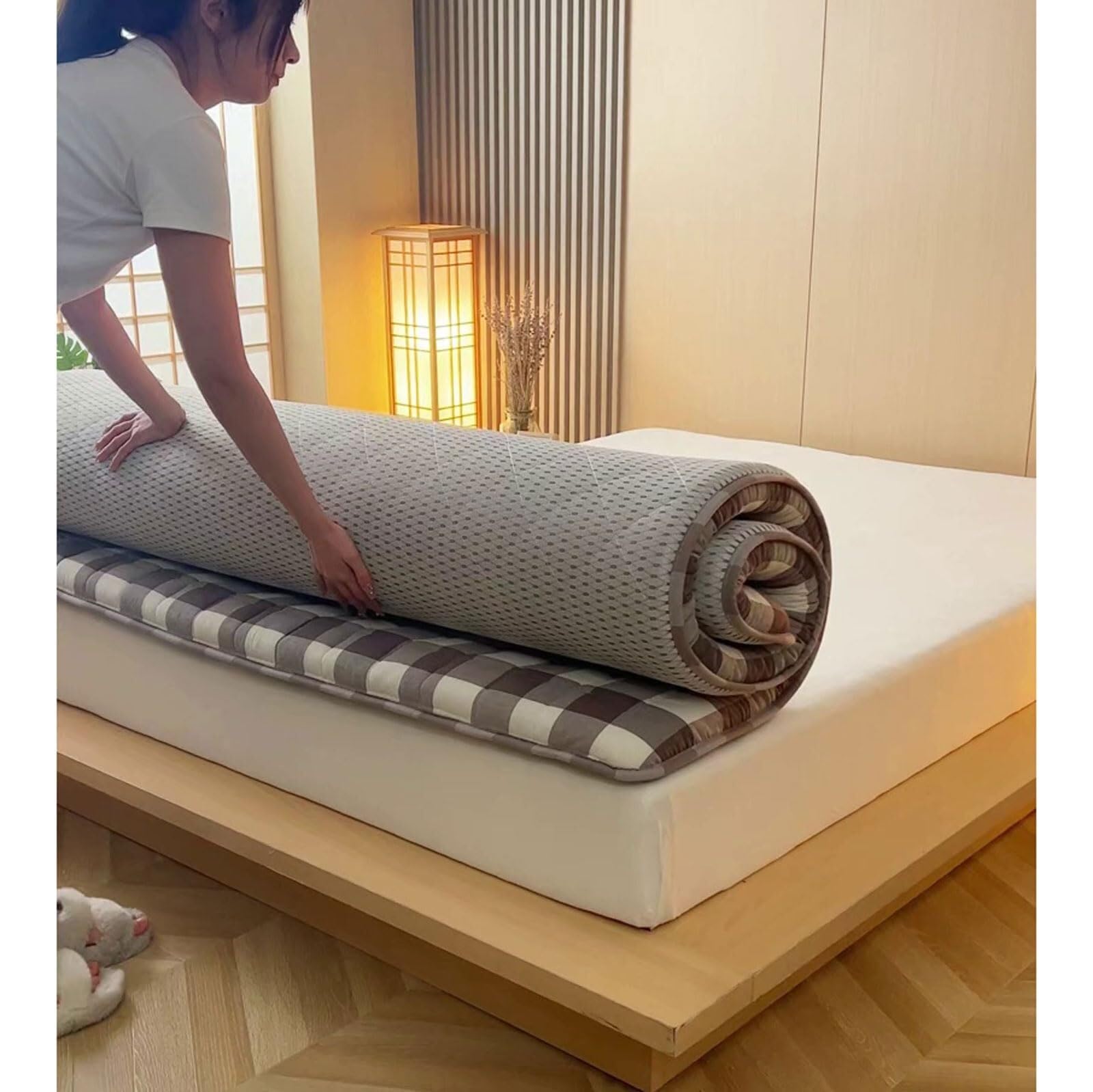 Materasso pieghevole spesso in schiuma, per campeggio, viaggi, ufficio, ospiti, comodo, portatile, facile da riporre, ideale per avventure all'aperto e relax