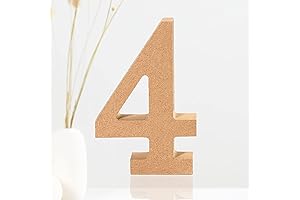 AOCEAN 4 Inch Wooden Numbers for Wall Decor Crafts