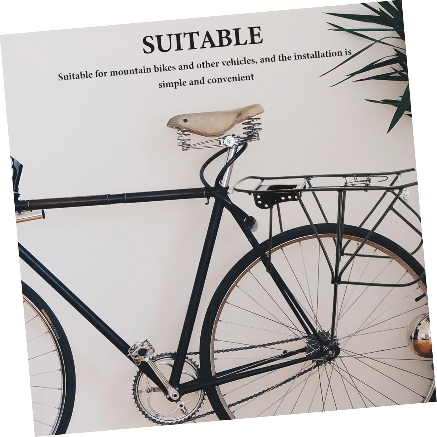 Heavy-Duty Adjustable Bike Cargo Rack for Mountain Bikes Solid Rear Luggage -Piece High Capacity for Cargo for Cycling Adventures