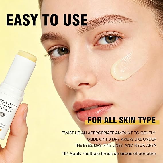 Multi Balm Stick - Face Serum Stick With Black Truffle - Portable Moisturiser For Skin Brighten & Hydration - All In One Balm For Face Redness, Dryness & Dullness