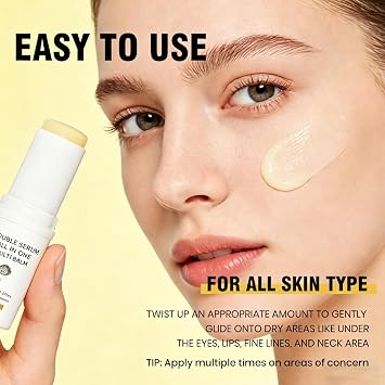 Multi Balm Stick - Face Serum Stick With Black Truffle - Portable Moisturiser For Skin Brighten & Hydration - All In One Balm For Face Redness, Dryness & Dullness