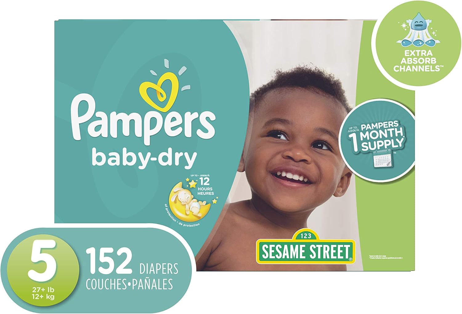 Pampers BabyDry Disposable Diapers Size 5, 152 Count, ONE MONTH SUPPLY Amazon.ca Baby