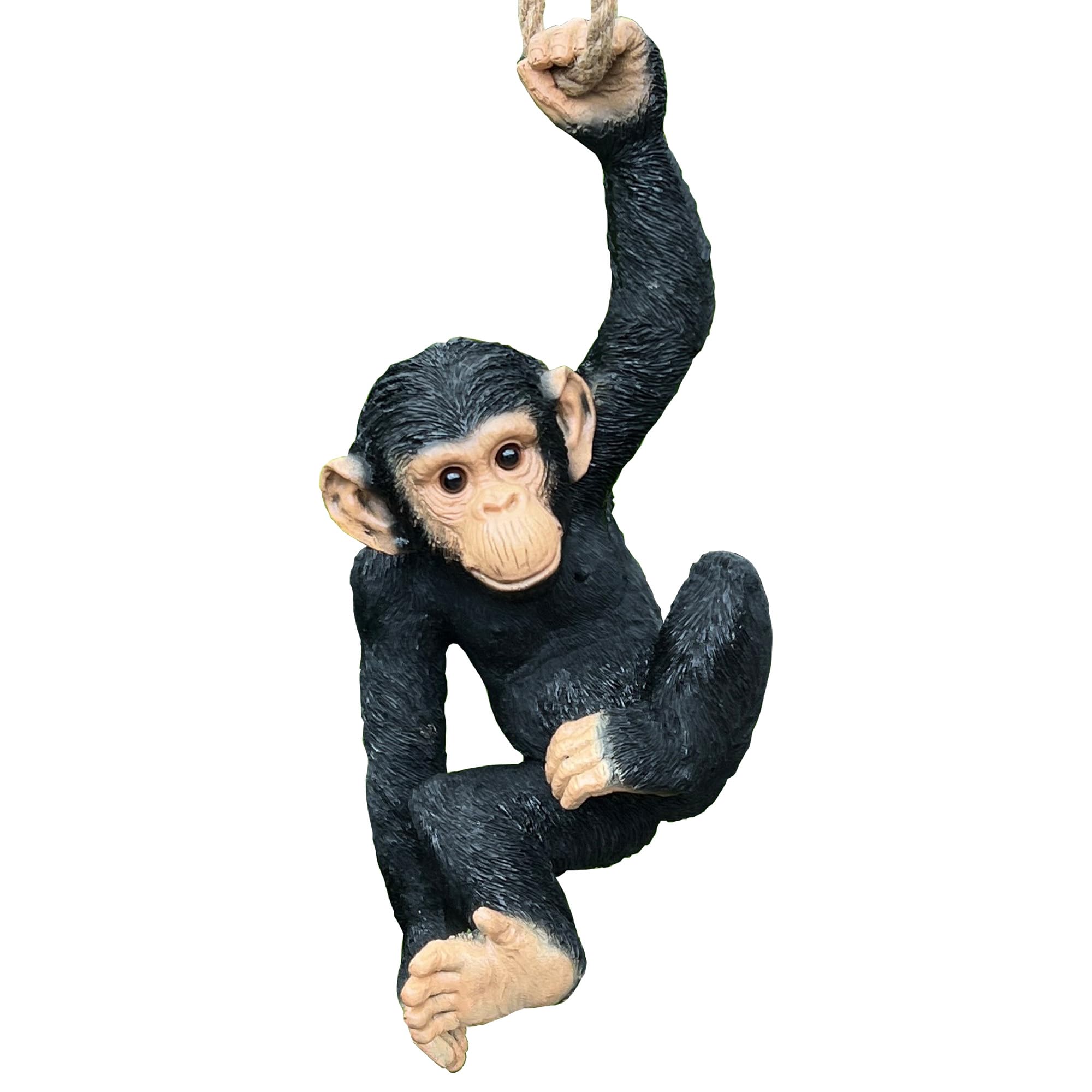 Hanging Monkey Ornament Swinging Figurine Statue Garden Outdoor Tree Home Decor
