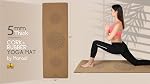 Liège biologique TARU-Dédication & Yoga en caoutchouc d'arbre & Tapis de fitness 5MM Épais, durable & Facile à transporter, non glissant, respectueux de l'environnement, antimicrobien.