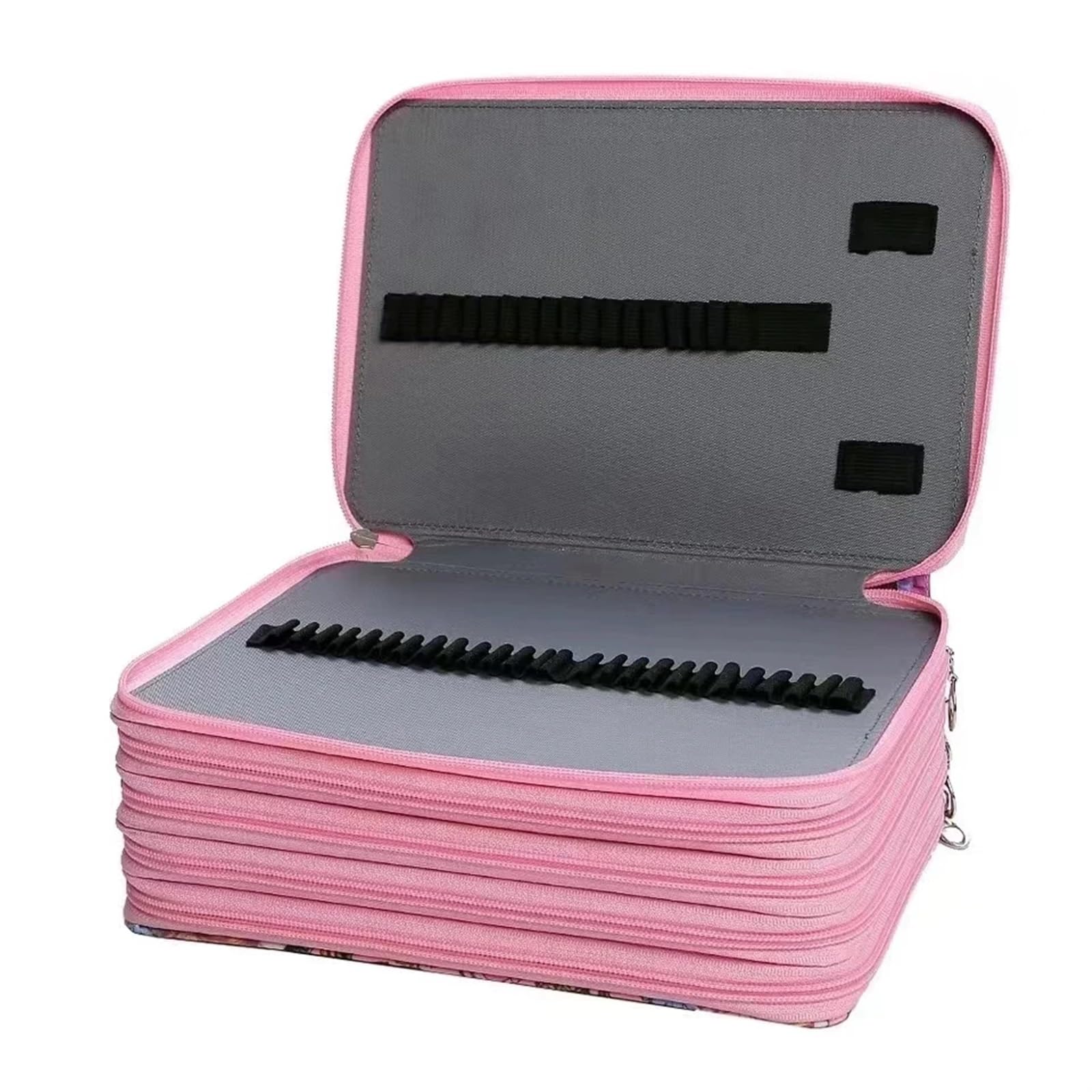 Colored Pencil Pouch Estuche for lápices con 200/252 Agujeros y Flores de Colores