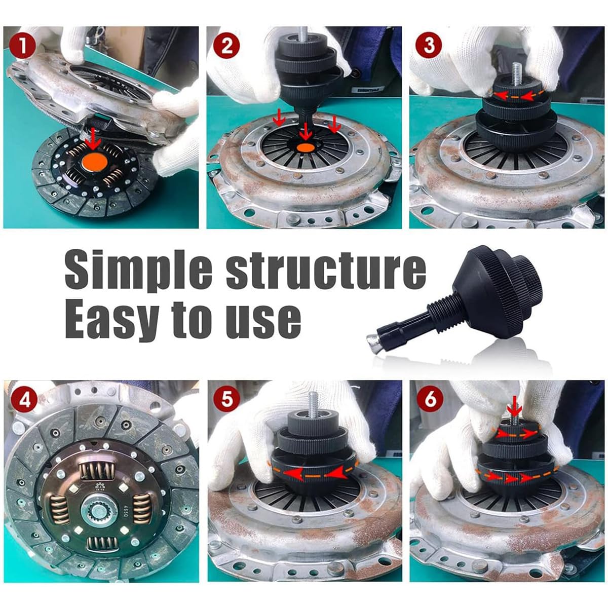 Greluma Frizione Allineamento Strumenti Kit per Auto, Correttore Universale Frizione-Foro