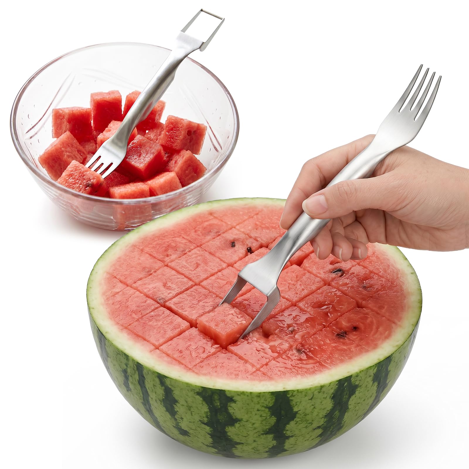 CripsTaste 2 Pack Watermelon Fork Cutter Slicer Tool