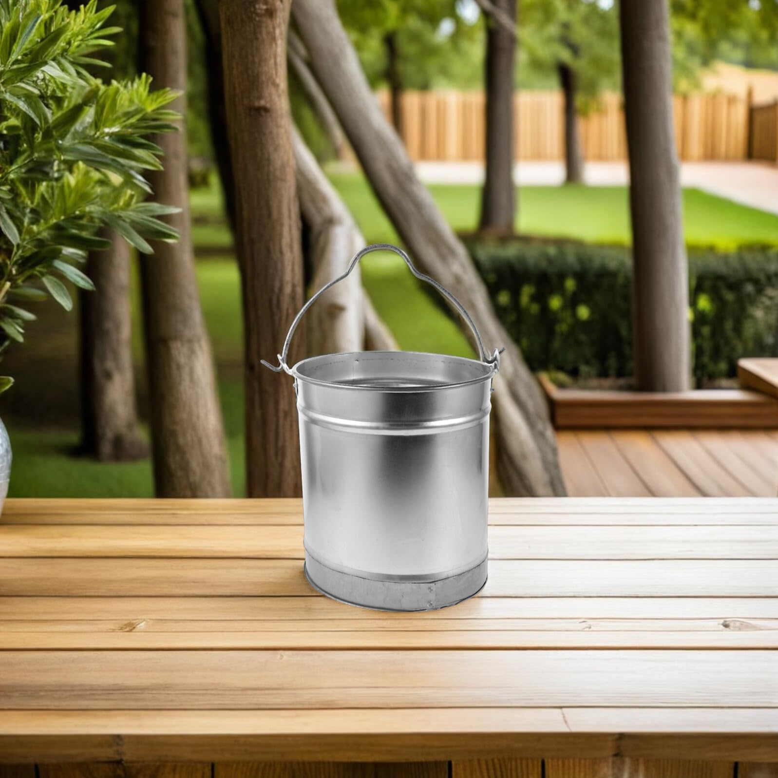 Cabilock Seau de Jardinage Métal Rustique avec Poignée pour Jardinage Lavage de Voiture et Nettoyage