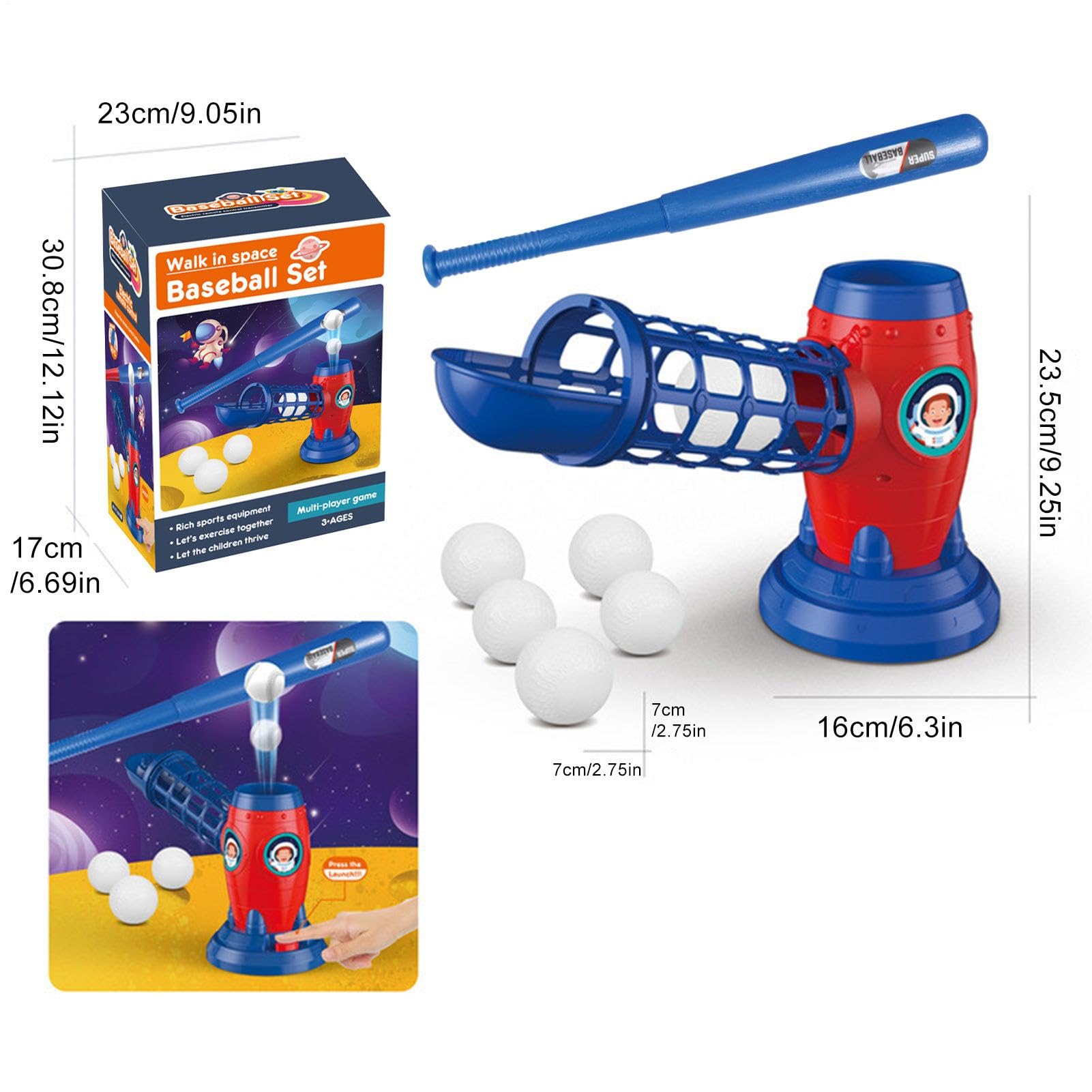 Battitrice per baseball, lanciatori per baseball giovanile,Macchine per lanciare baseball e softball con palline | Lanciatore per baseball e tennis, set di palline a T per bambini da 3 a 8 anni