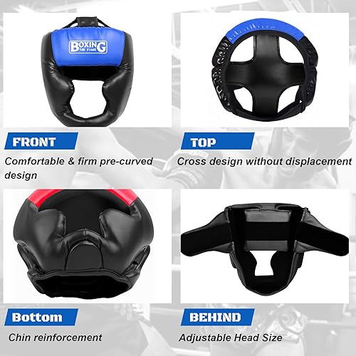 Miniatura 4 de Sparring Head Guard with Gloves - Boxing Safety Headgear for MMA, Kickboxing, Muay Thai & Boxing - Adult & Kids