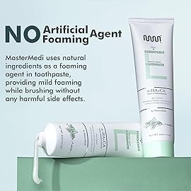MasterMedi Nano Hydroxyapatite Whitening Toothpaste with Xylitol - Fluoride & SLS Free, Remineralizing Formula for Sensitive Teeth, Enamel Repair & Strength, Magic Mint, 4 oz (Pack of 3)