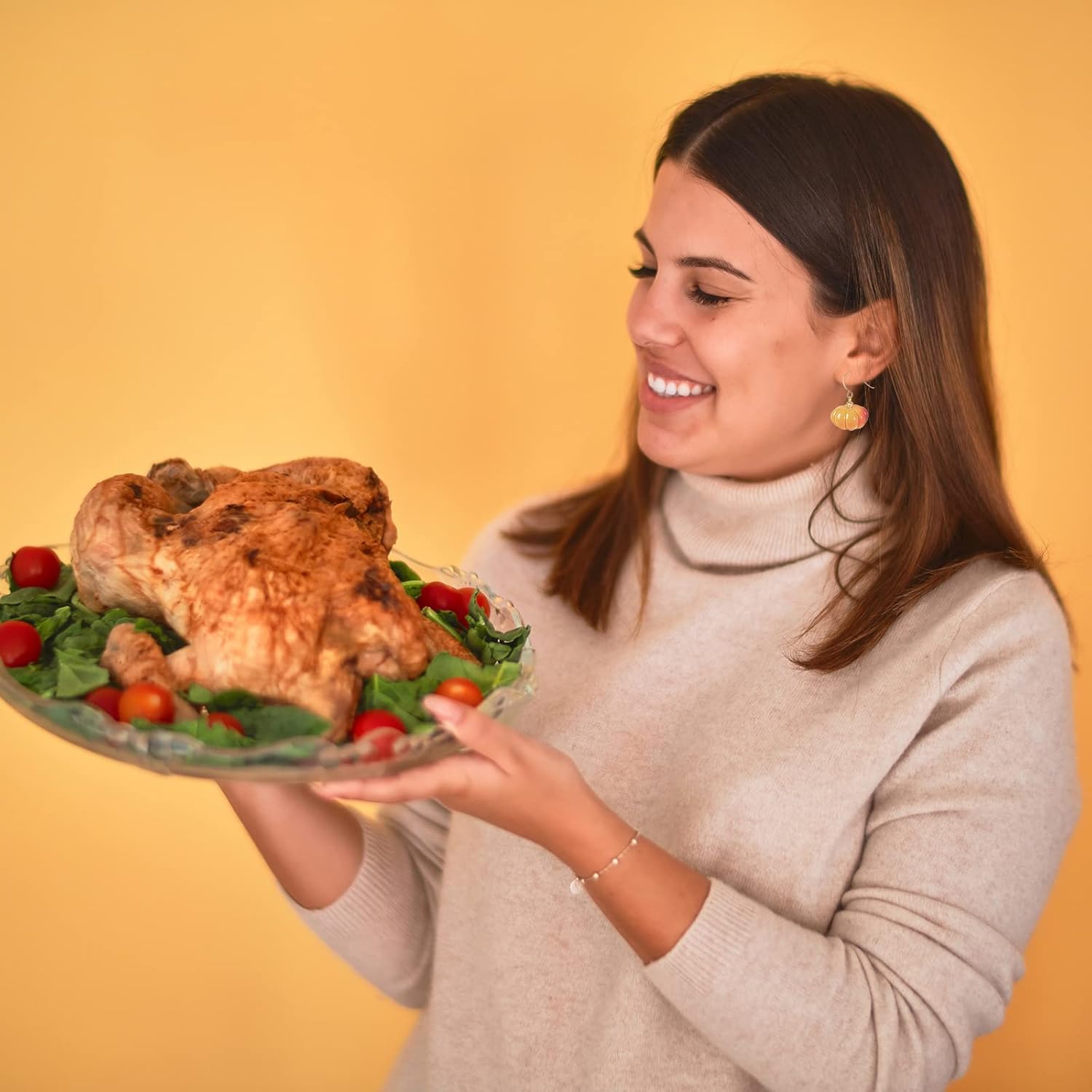 Thanksgiving Earrings Fall Earrings for Women Red Maple Leaf Turkey Pumpkin Earrings Autumn Holiday Earrings Set for Women - Image 6