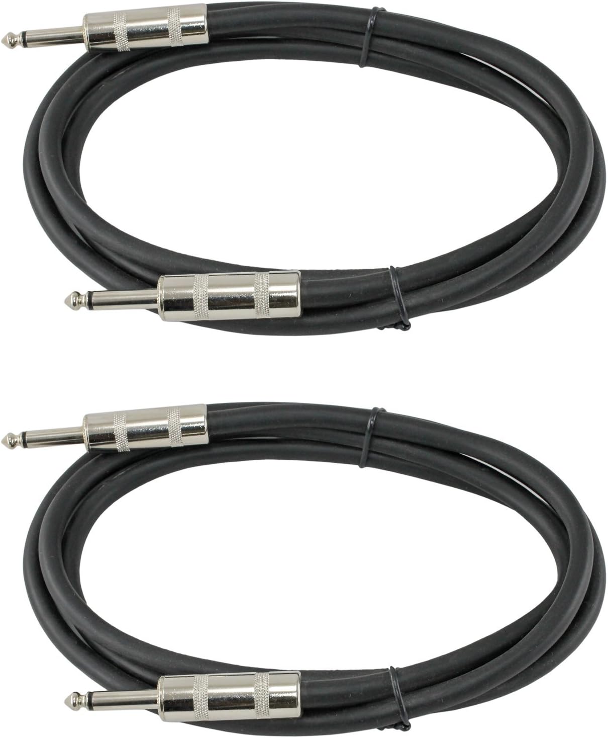 12 Gauge Speaker Cables 2 Cable Pack (10ft, 1/4" to 1/4")