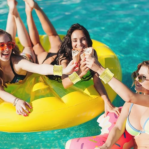 Miniatura 2 de YBMYCM Juego de 9 pulseras de gelatina con purpurina para mujer, pulseras de silicona tejidas de gelatina ligeras con purpurina para niñas