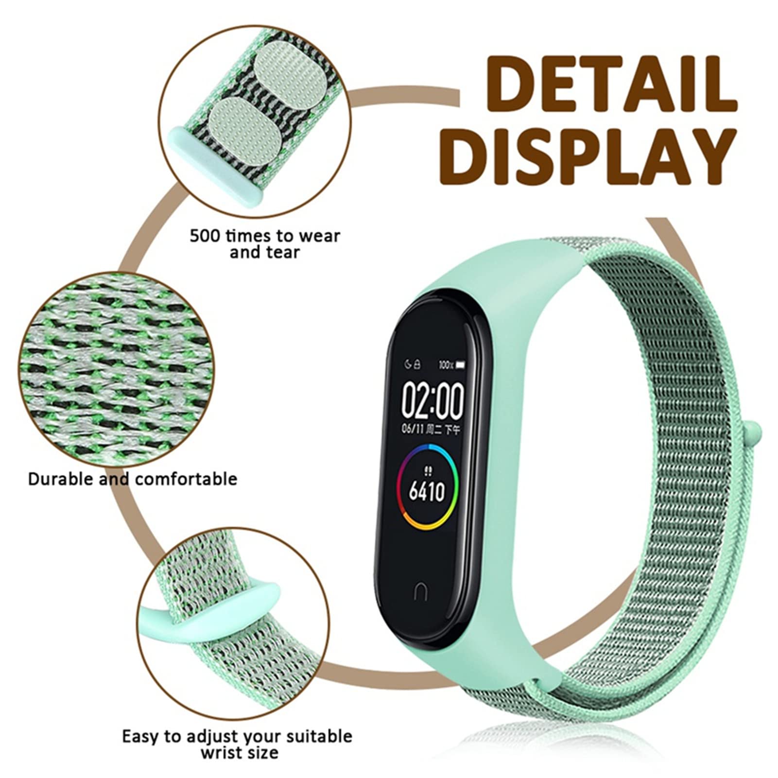 Nylon Solo Loop Armband Für Xiaomi Mi Band 6/5/4/3 – 2 Stück, Verstellbar & Atmungsaktiv | Sportarmband Ersatz