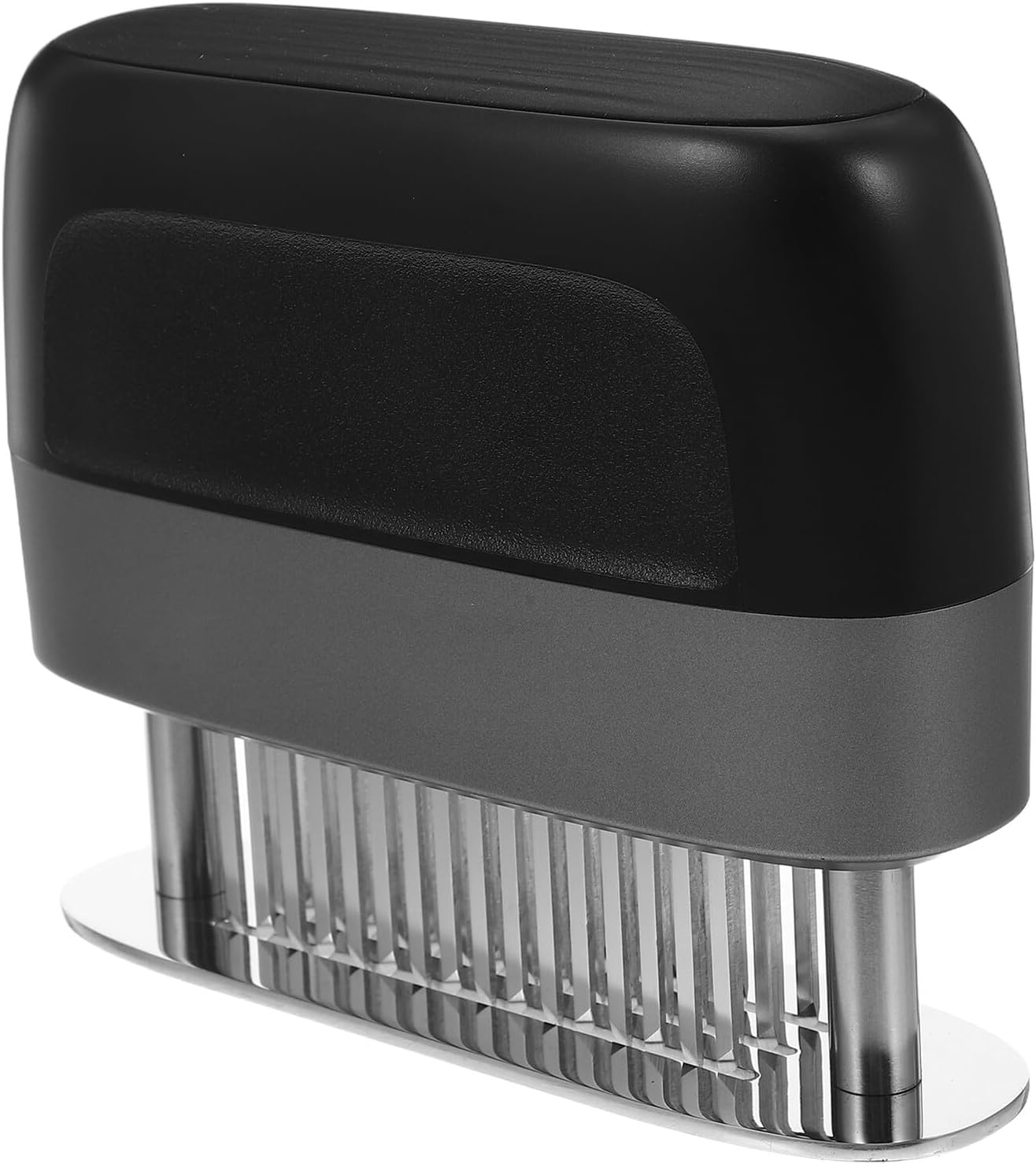 YARNOW Stainless Steel Meat Tenderizer Tool with Ultra-sharp Needles for Steak and Chicken, Black Manual Kitchen Gadget for Tenderizing and Loosening Meat