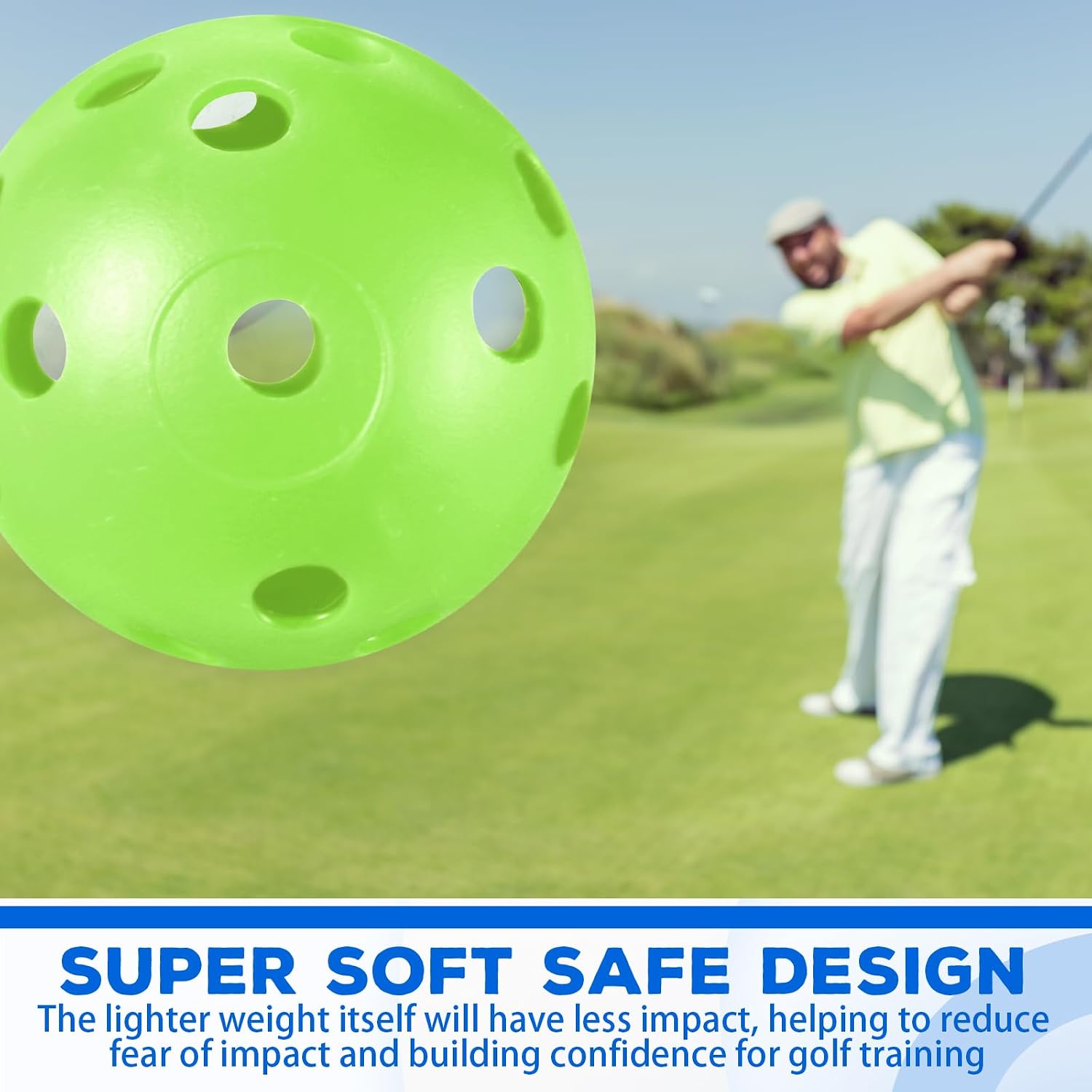  24 Pack Practice Golf Balls 42mm Plastic Golf Balls thumbnail