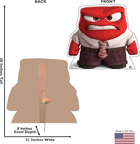Miniatura 2 de Cardboard People Anger - Soporte de cartón de tamaño real con recortes - Disney Pixar de adentro hacia afuera