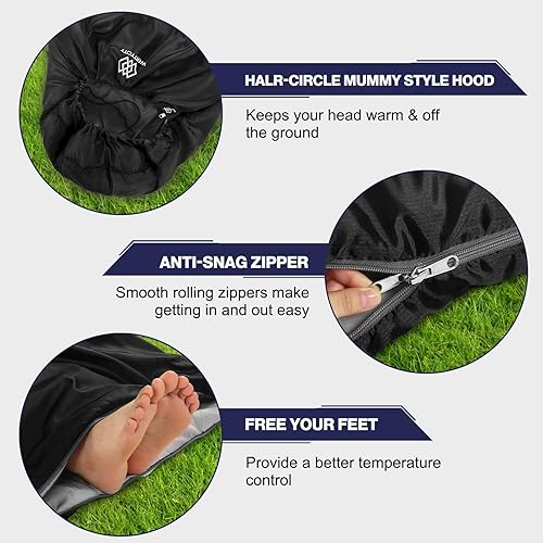 Miniatura 4 de Saco de dormir ultraligero y cálido para niños, niñas, niños y adultos, ligero, portátil, impermeable, cómodo con saco de compresión, ideal para