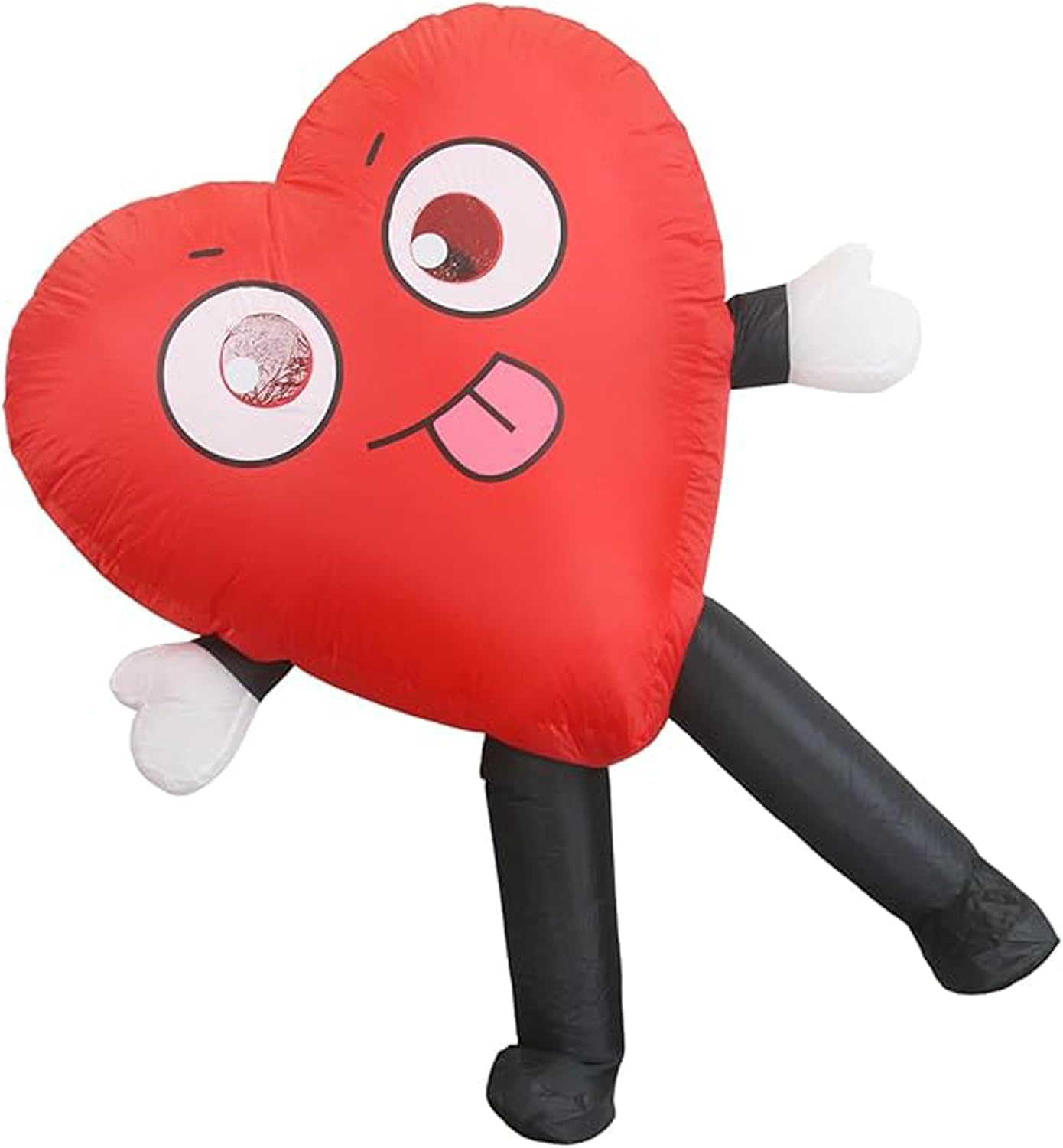 Inflatable Red Love Heart Costume Blow up Suit Fun Adult