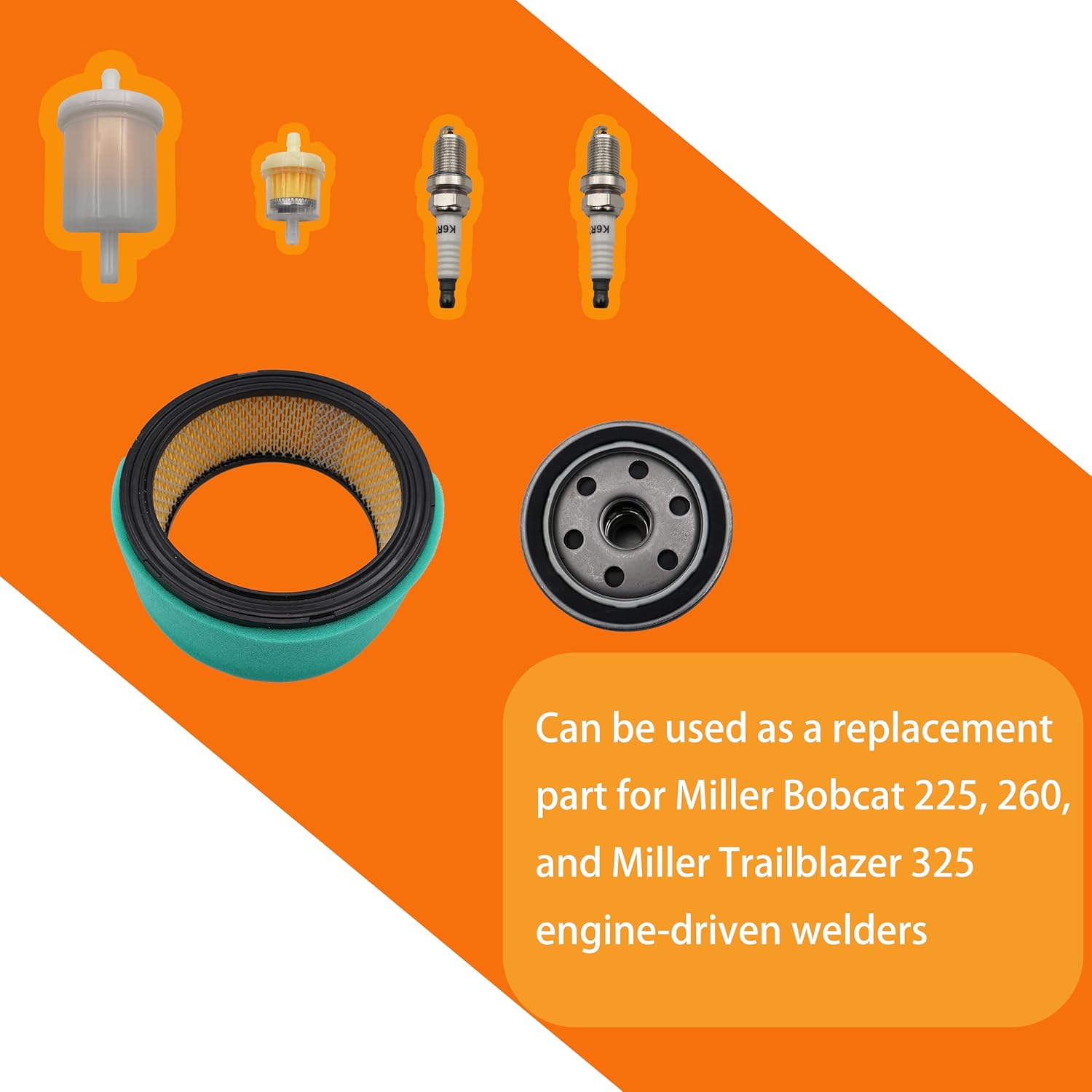 230015 Tune-Up Filter Kit Compatible with Miller Bobcat 225 260 for Trailblazer 325 Engine Driven Welder, Replace 066698 230016 215984 067007 230017