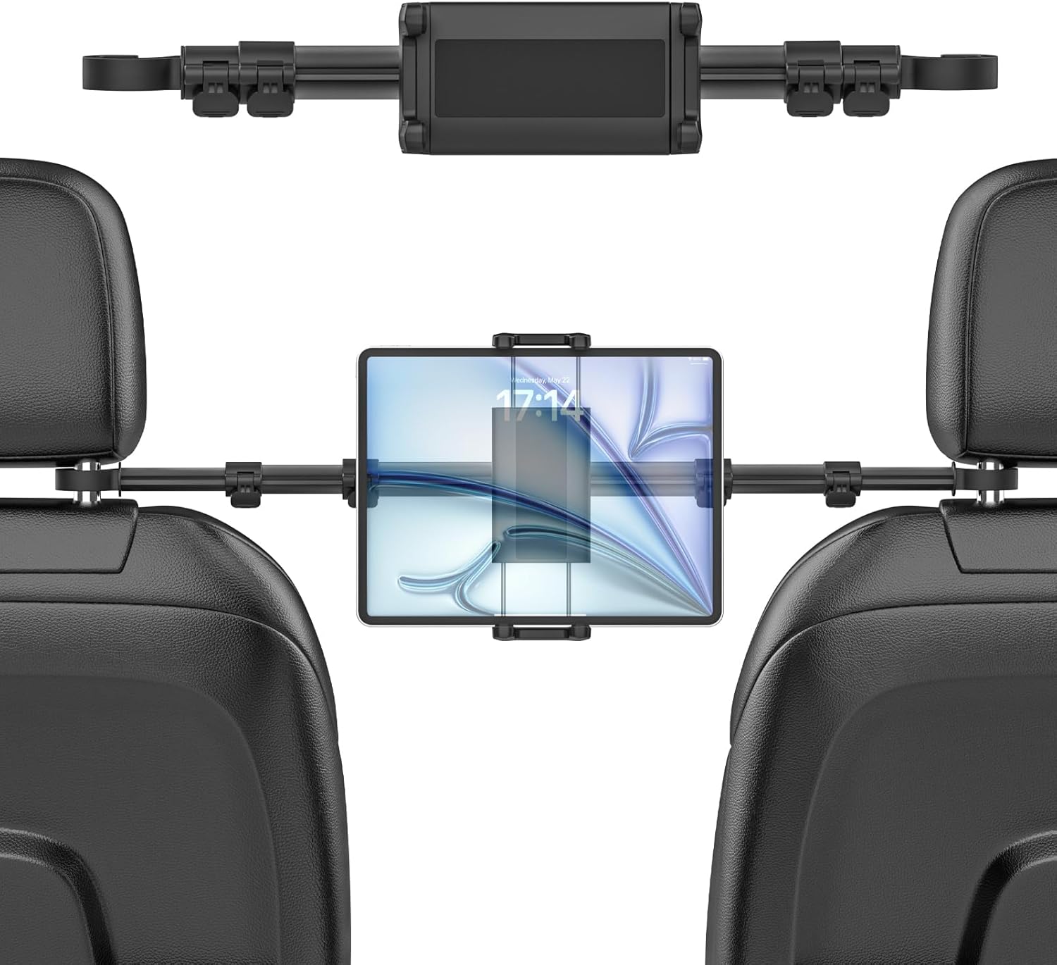 for iPad Holder for Car Back Seat, [Metal Telescopic Arm] Car Tablet Holder Back Seat for Kids, Headrest Tablet Mount for iPad Pro 12.9 Air Mini, Galaxy tab, 4-13" Tablets & Phones