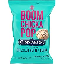 Angies BOOMCHICKAPOP Cinnabon Bakery Inspired Cinnamon Roll Flavored Drizzled Kettle Corn, 4.5 oz.