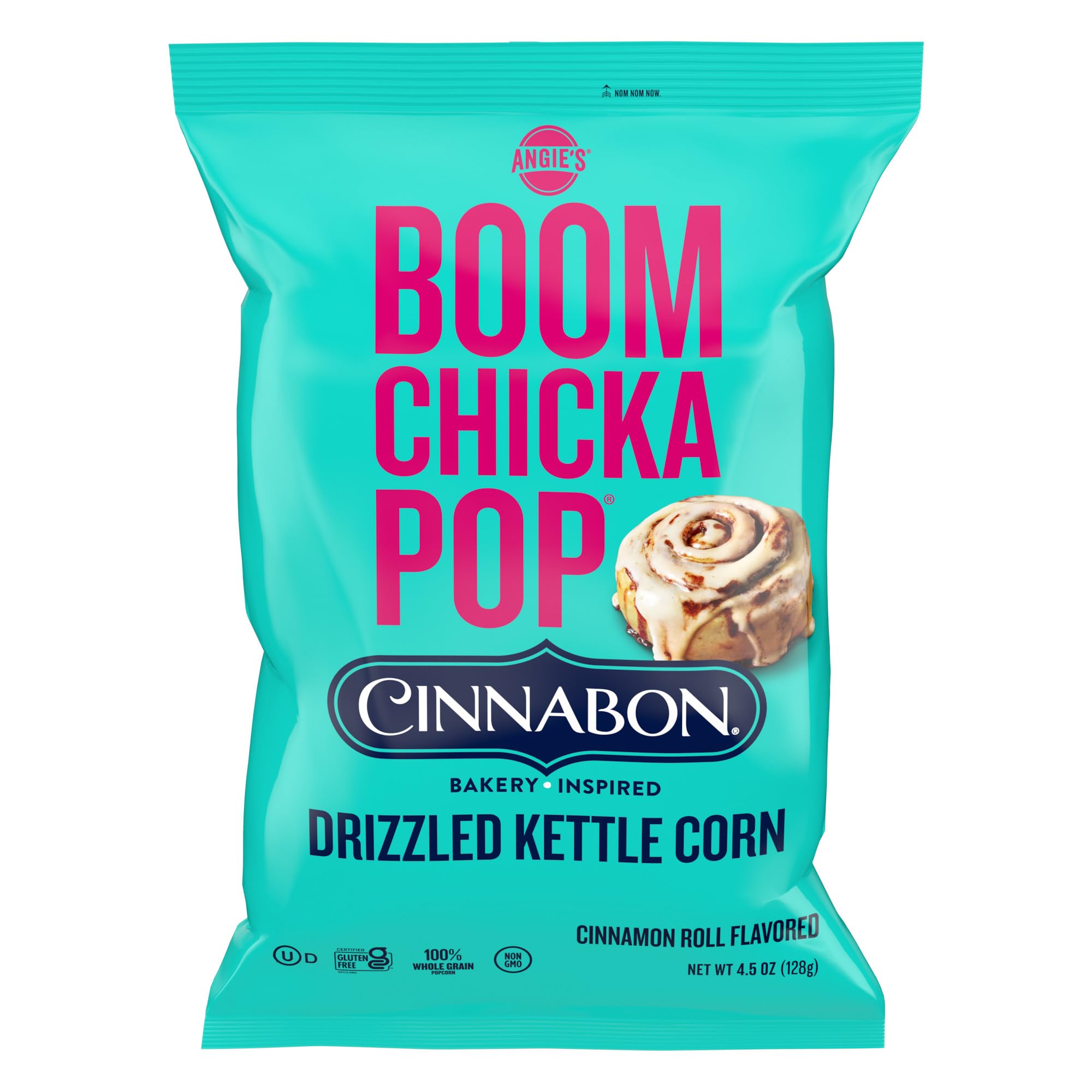 Angie's BOOMCHICKAPOP Cinnabon Bakery Inspired Cinnamon Roll Flavored Drizzled Kettle Corn, 4.5 oz.