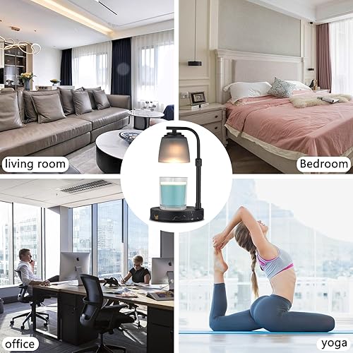 Miniatura 7 de nawaza Lámparas calentadoras de velas, lámpara eléctrica de metal de arriba hacia abajo, lámpara de calentamiento de velas regulable, lámpara