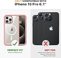 Vista 815 de Diaclara - Funda diseñada para iPhone 15 Plus de 6.7 pulgadas, transparente, cuerpo completo, con protector de pantalla, resistente de protección