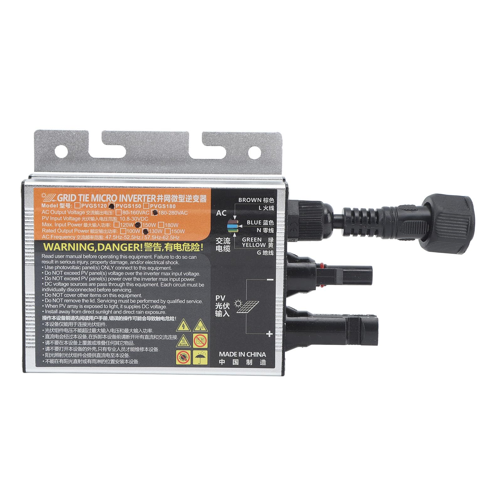 Chrees Inversor de Onda Sinusoidal de 150W con Protección de Voltaje para Uso Doméstico Material de Aleación de Aluminio