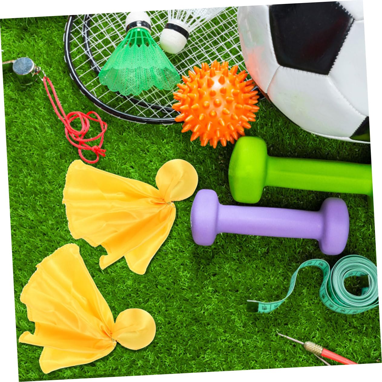 KOMBIUDA Rugby Referee Flag 4pcs Set Penalty Flag Football Tossing Sports Penalty Prop Tossing Accessory