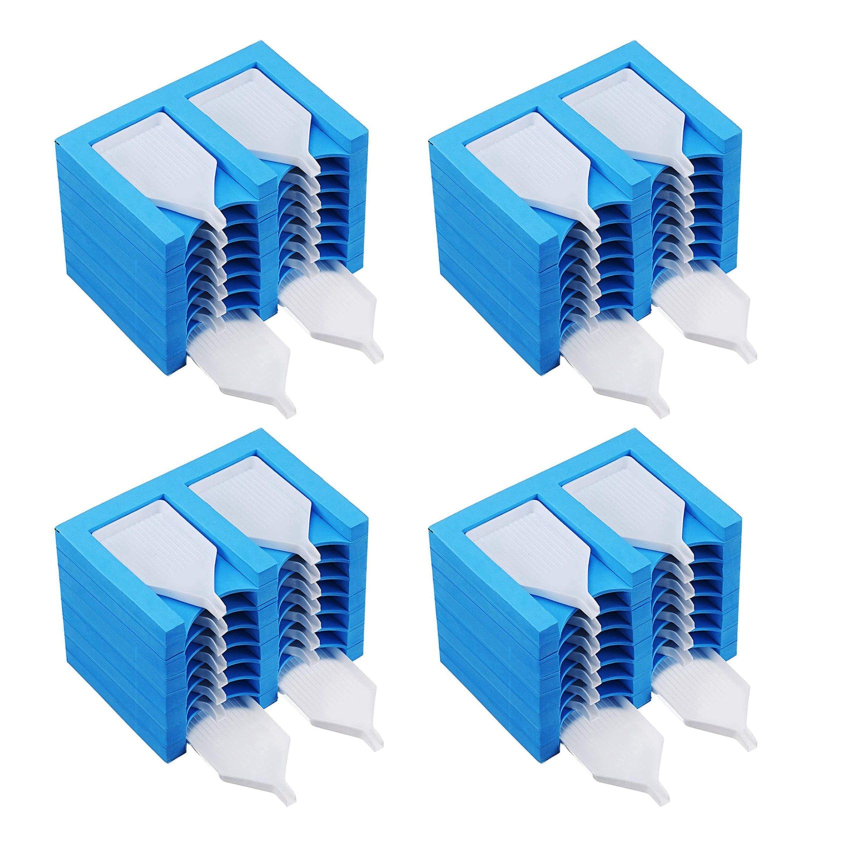 Hndhbfgrt 4X 16 Slots Painting Tray Organizer Painting Accessories Tray Painting Tools Kits Organizer Blue