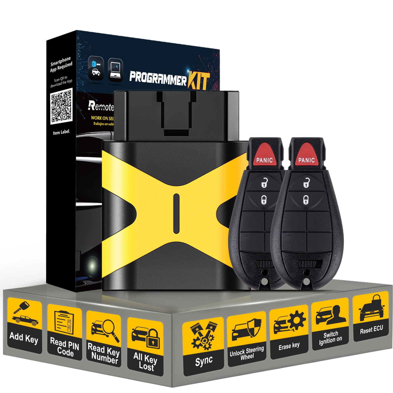 Easy to Use Self Programming Car Key Remote Keyless Entry with FCC: IYZ-C01C or M3N5WY783X (3 Button)