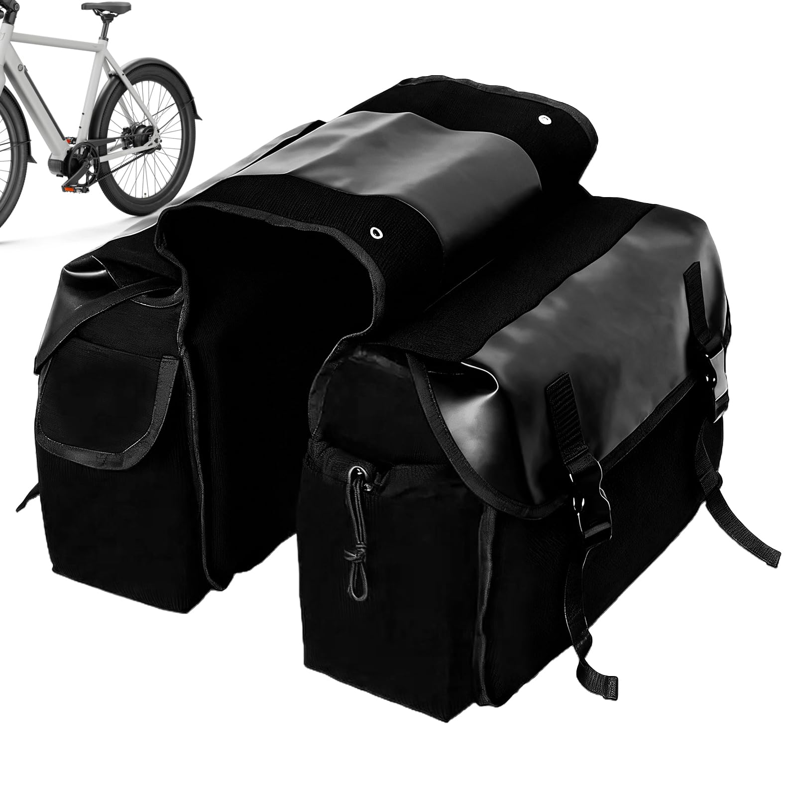 Borsa per Bici, Borsa Impermeabile in Tela - Borsa per Attrezzi da Bici, per Motocicletta, Bicicletta, Scooter, Ciclismo, Tour, Pendolarismo, Viaggi, Viaggio su Strada