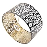 Topyond Lamp Shade, Metal Hollow Lamp Shade, Aesthetic Iron Hollow Out Flower Pattern Lampshade for E27 E14 Socket Light for Living Room Bedroom Office Hotel