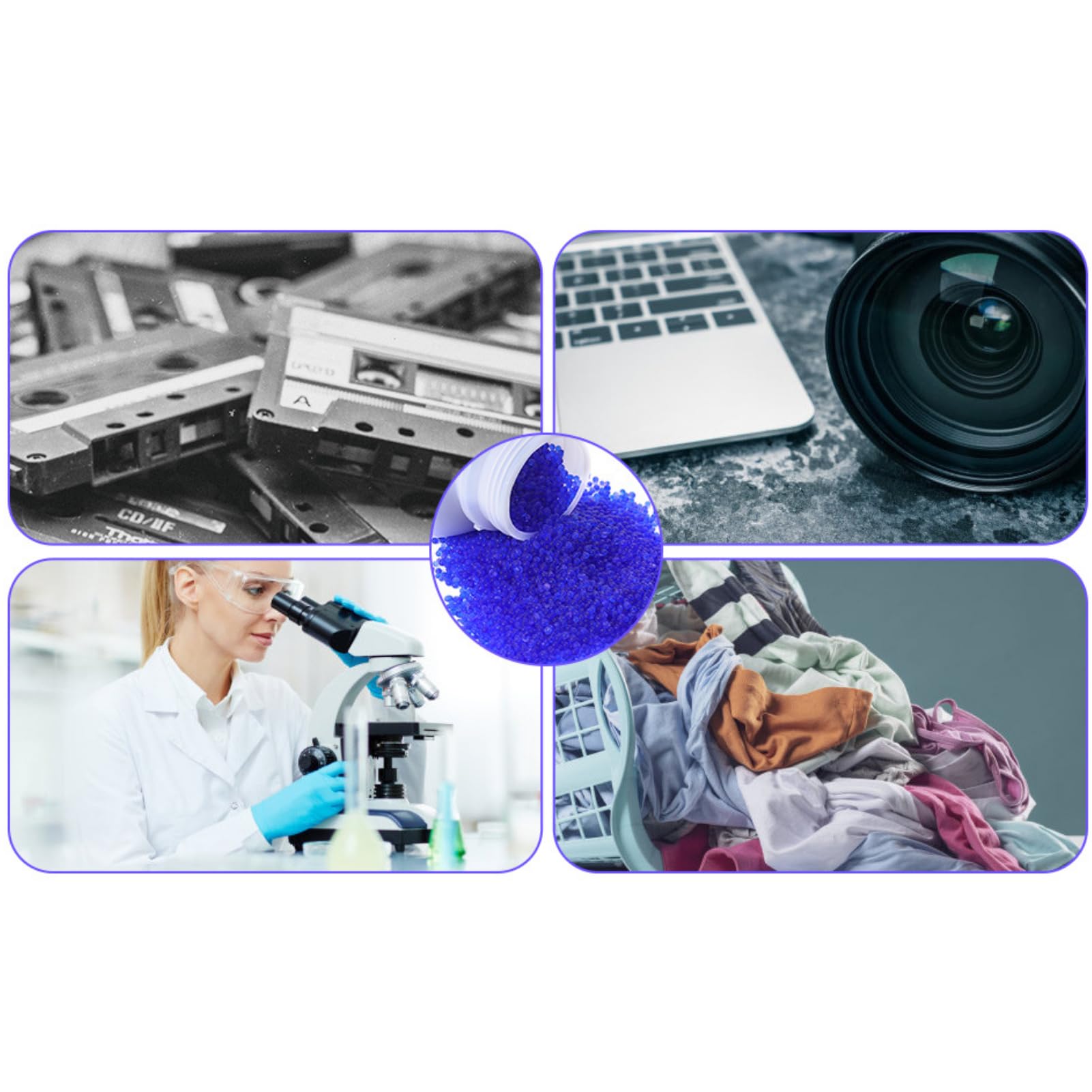 MAGT Perline Disseccanti, Gel di Silice Riutilizzabile 530 Grammi Umidità Assorbimento Scatola Asciutta per Fotocamera Obiettivi Microscopi Telescopi