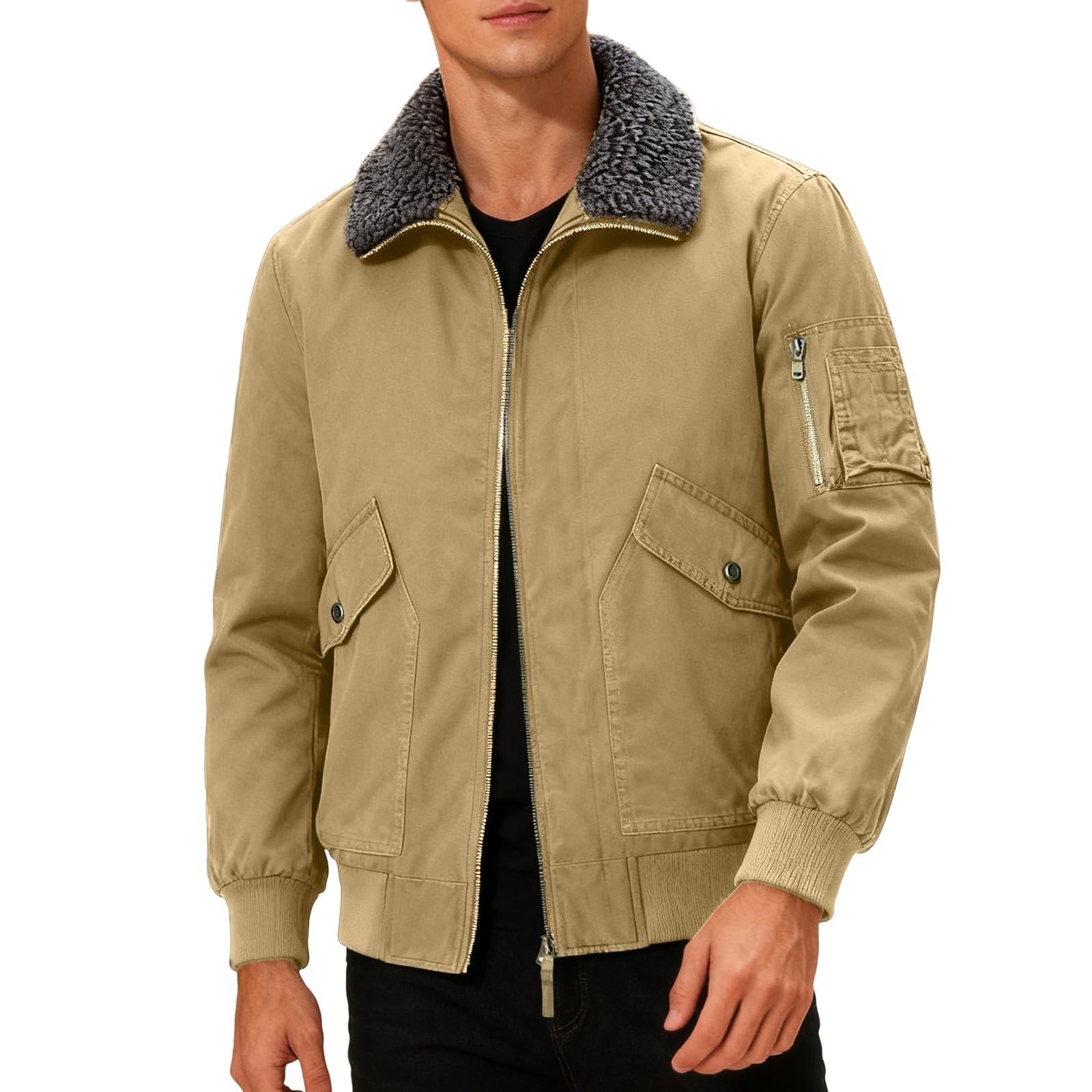 Giacca invernale da uomo in pile, comoda giacca bomber impermeabile, giacca per le mezze stagioni, per escursioni, sport, outdoor, ciclismo, elegante giacca a vento, giacca da trekking, giacca leggera