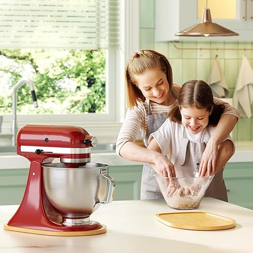 Miniatura 9 de GuanQiao KitchenAid - Deslizador de bambú de grado alimenticio para mezclador de soporte de cabeza inclinable de 4.5 a 5 cuartos de galón,