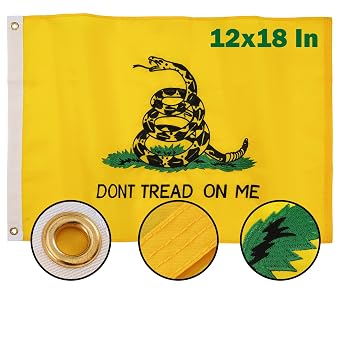 TOPFLAGS Gadsden Flag 12x18 Dont Tread On Me