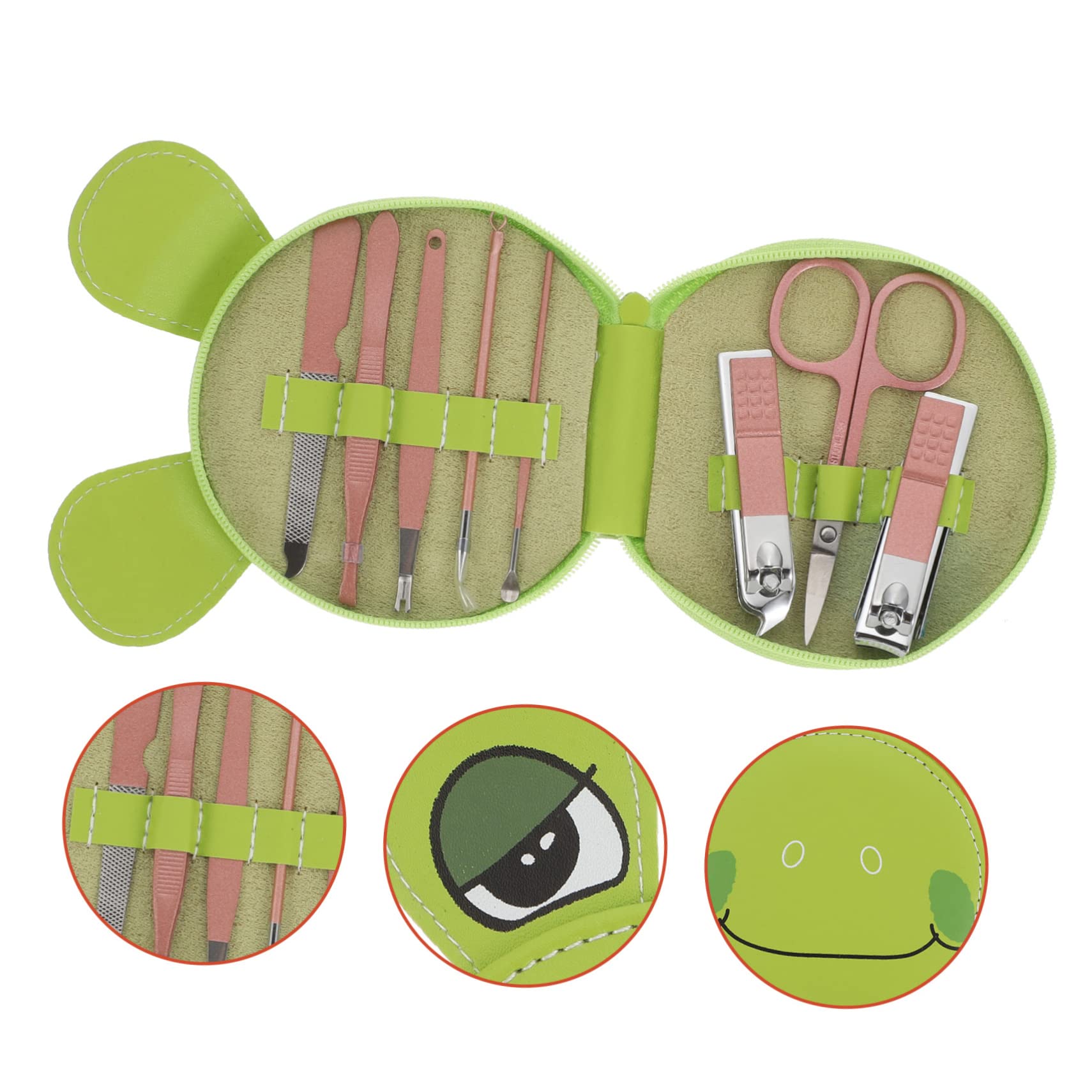 Healeved 3sets Tronchesi Per Unghie Inossidabile Kit Manicure Portatile Per Manicure e Pedicure e Pratici e