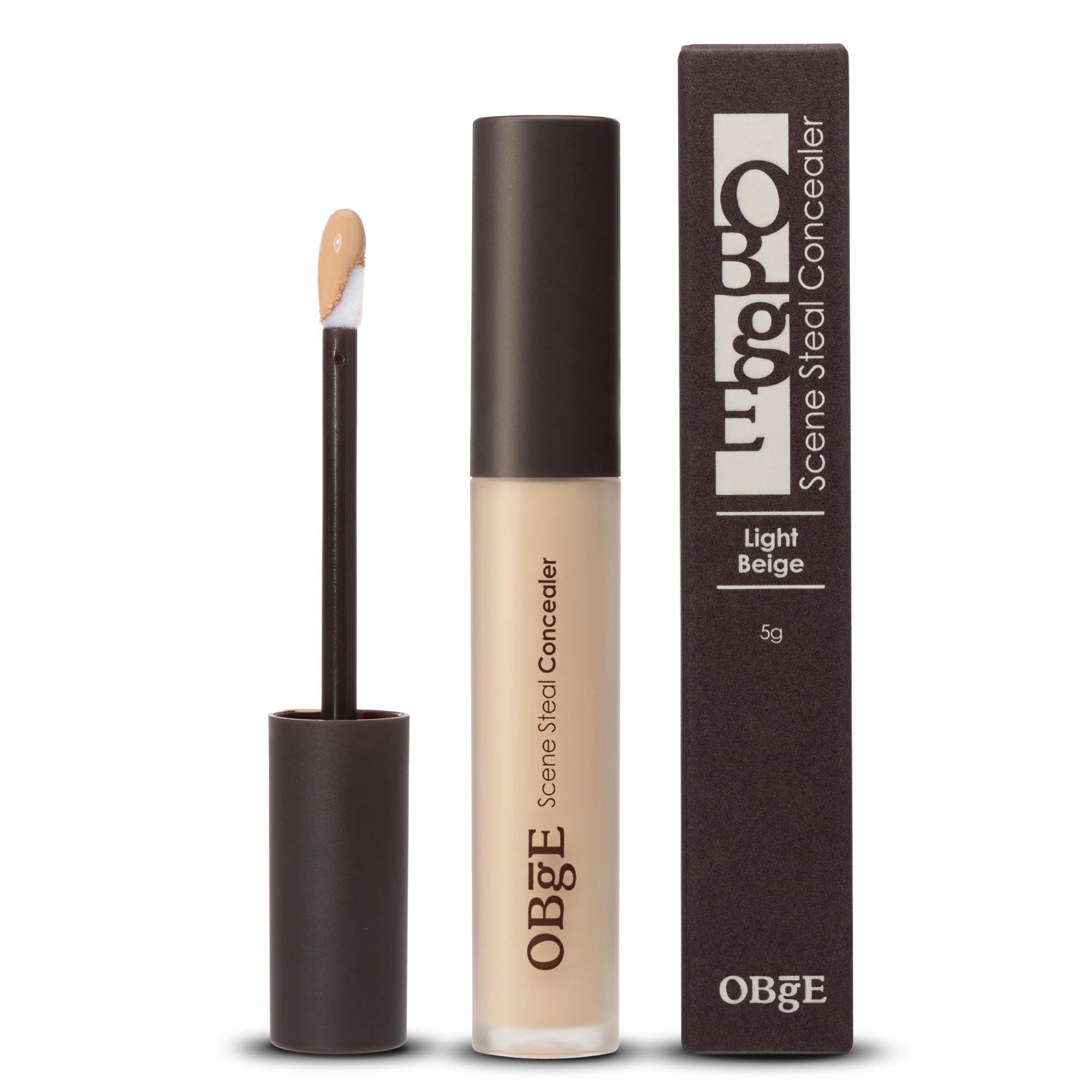 OBgEScene Steal Concealer (Light Beige, 0.18oz) - Full Coverage Liquid Concealer for Flawless, Smooth Skin. Blemishes, Dark Circles, and Imperfections. Long-Lasting Formula.Compact by Design (Amazon-developed Certification)