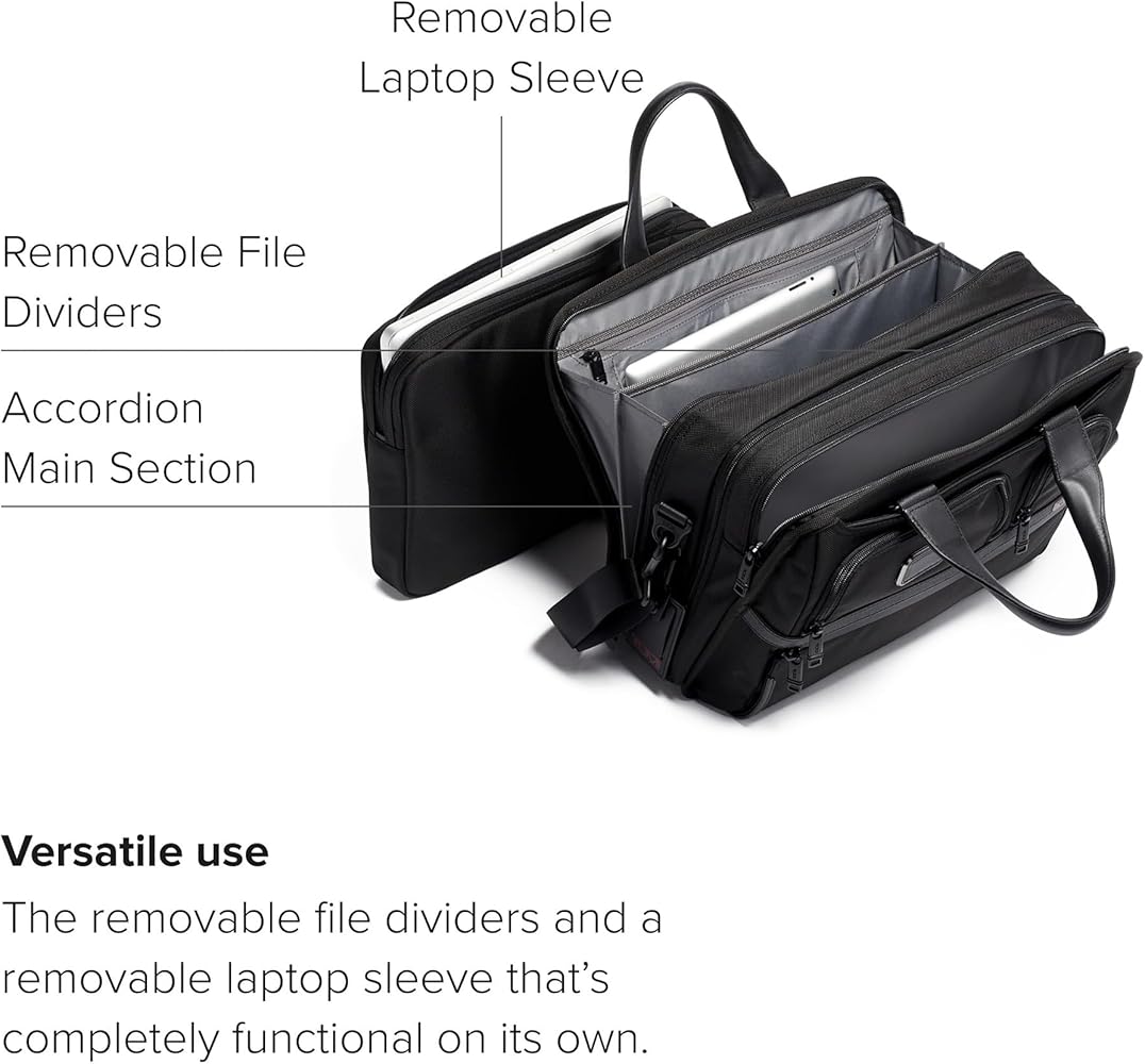 TUMI Expandable Laptop Brief 黒 Amazon.com: TUMI - Alpha Medium 15