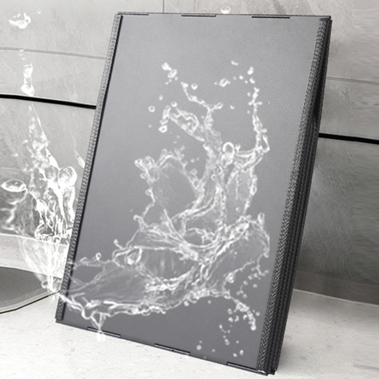 Anti-Splash Plate Kitchen Foldable Screen Protector Anti-Splash Kitchen Baking Tray Easy to Clean Kitchen Utensils, Black-L