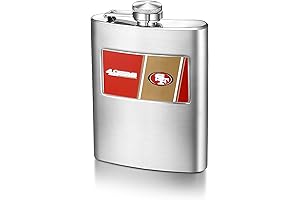 NFL San Francisco 49ers 8oz Stainless Steel Hip Flask Gift Set