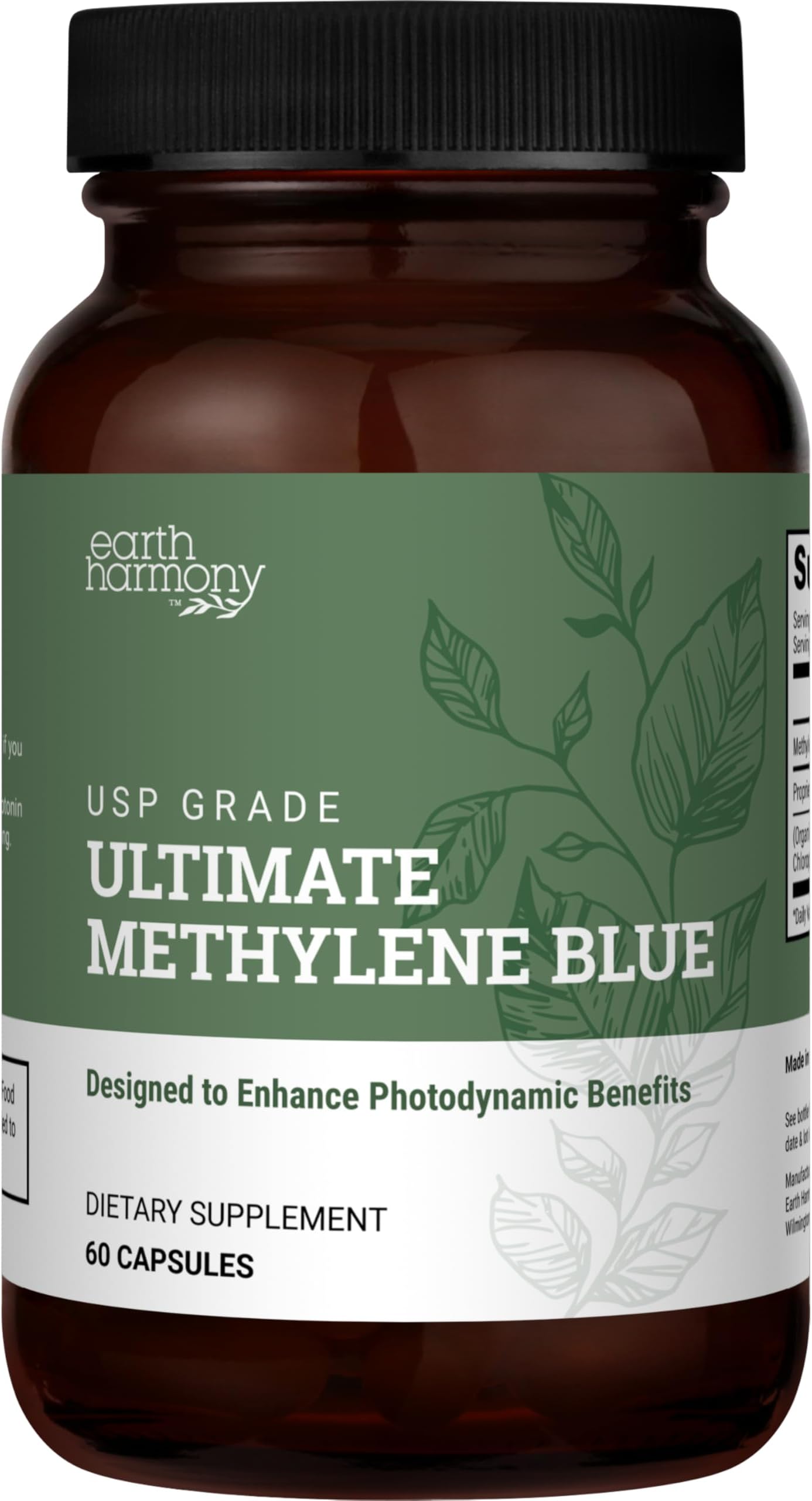 Earth Harmony Methylene Blue Capsules – USP Grade Supplement (60 Capsules)