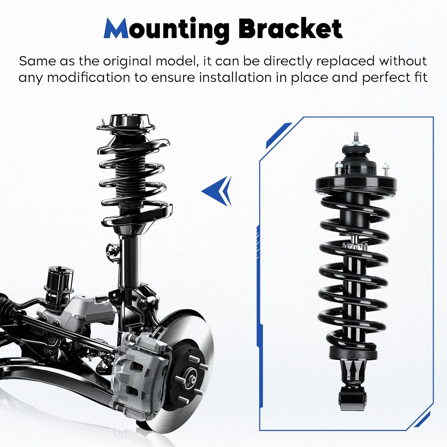 Rear Shock Absorber Fit for Ford Explorer/Mercury Mountaineer 4.0L 4.6L 2006-2010, Struts Assembly w/Coil Spring, Replace for 171125 (2Pcs)