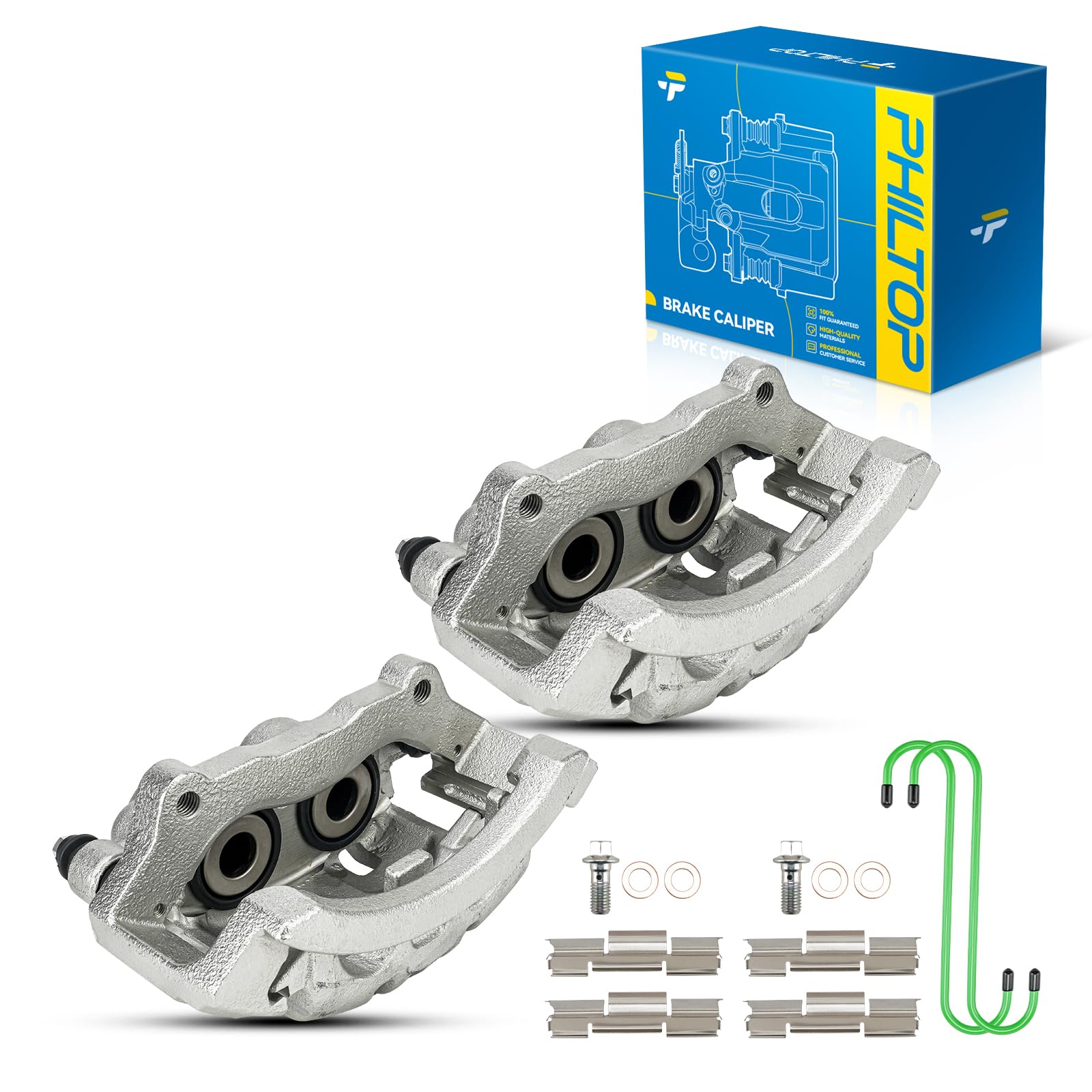 PHILTOP Rear Brake Caliper for 2003-2008 Dodge Ram 2500 3500, 2Pcs