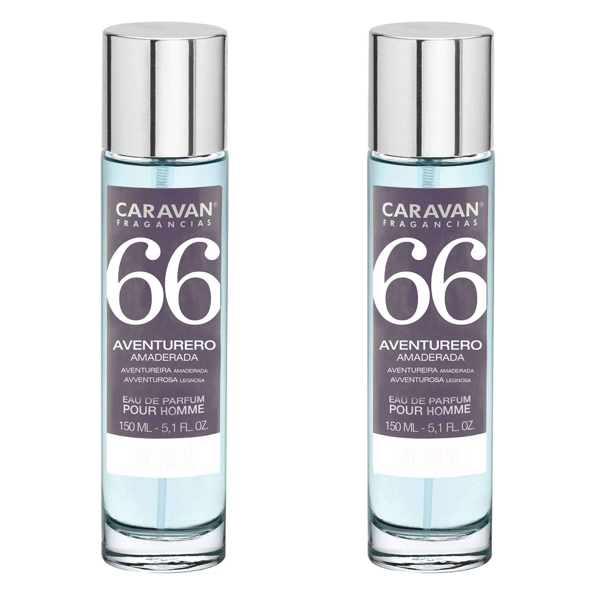 CARAVAN FRAGANCIAS - COFFRET CADEAU avec 2 Parfums Nº66 de 150 ml, pour Homme